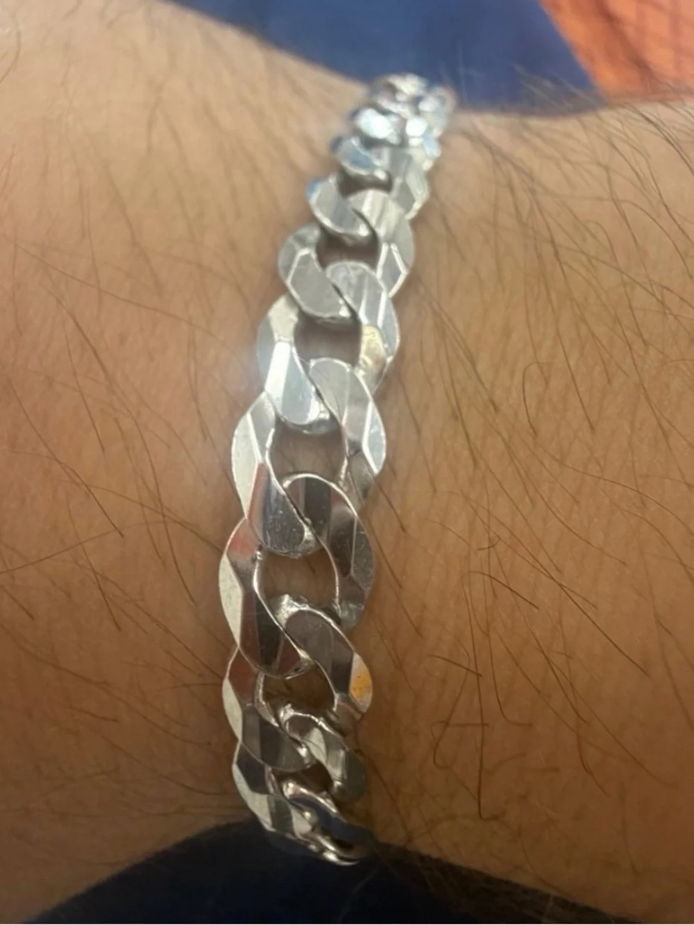 925 Sterling Silver Curb Link Bracelet Men’s